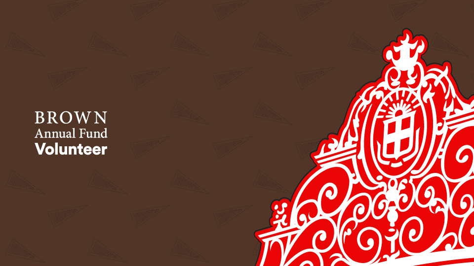 Van Wickle gates graphic over a pattern of pennants.