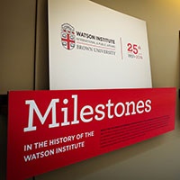 Milestones in the History of the Watson Institute