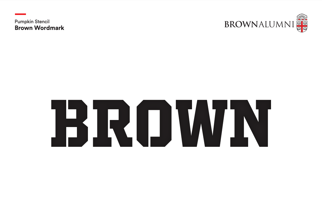 Brown logo Halloween stencil