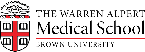 The Warren Alpert Medical School logo with the Brown University Crest