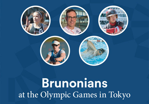 Five Brunonians pictured in their Olympics sport