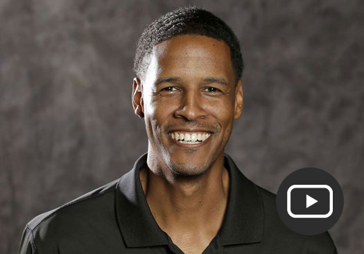 Stephen Silas, with a video icon