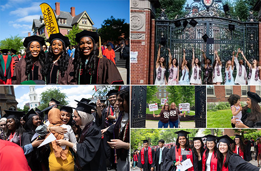 Collage of Commencement and Reunion images.