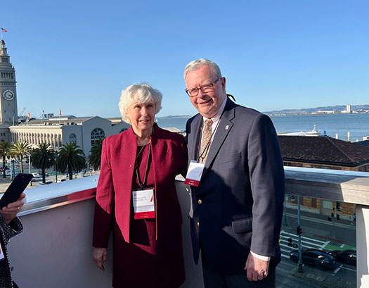 two representatives from the Class of 1963 in San Francisco
