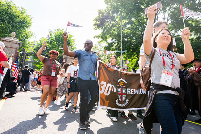 alumni during reunion procession